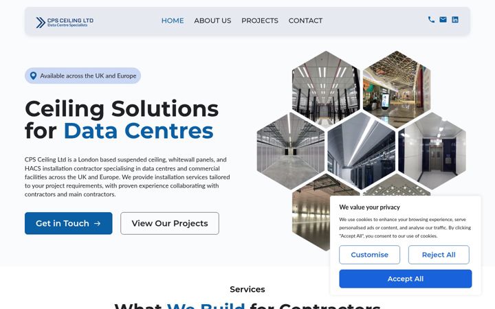 Screenshot of cpsceiling.co.uk
