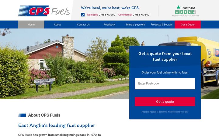 Skærmbillede af cpsfuels.co.uk