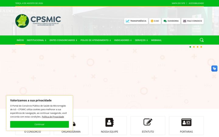 Ekrano kopija cpsmic.ce.gov.br