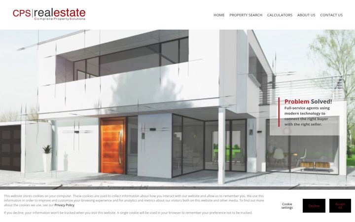 Snímek obrazovky cpsrealestate.co.za