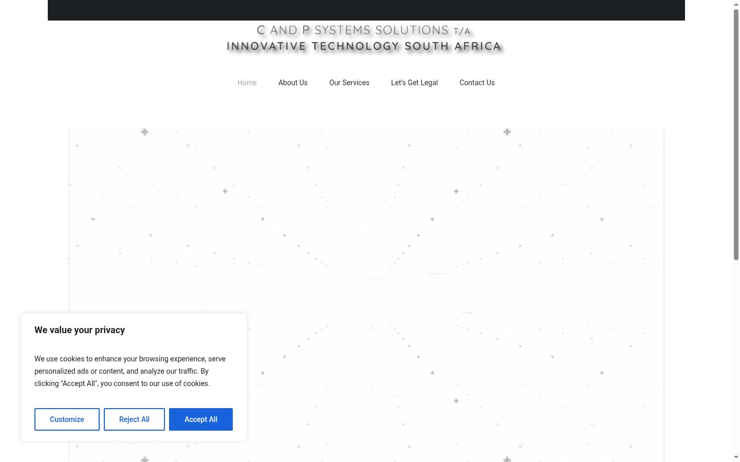 Screenshot del banner di consenso mostrato prima di qualsiasi interazione