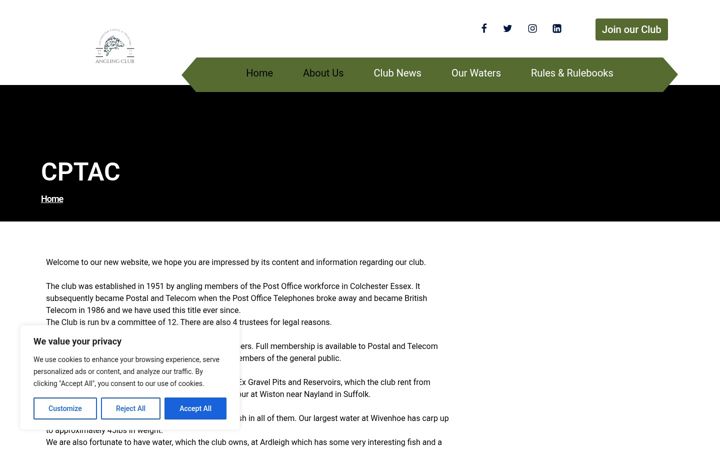 Screenshot of cptac.co.uk