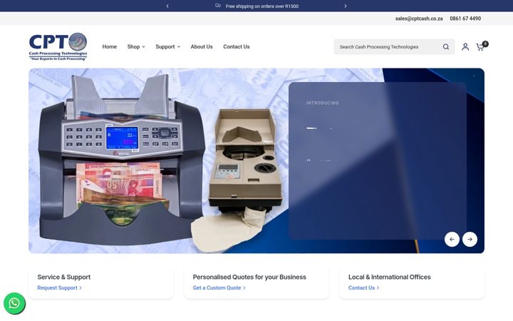 Snímek obrazovky cptcash.co.za