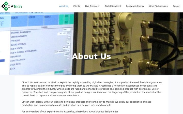 Screenshot of cptech.co.uk