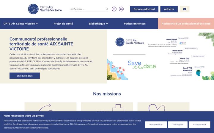 Screenshot van cpts-aixsaintevictoire.fr