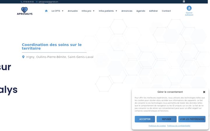 Screenshot van cpts-aprosalys.fr