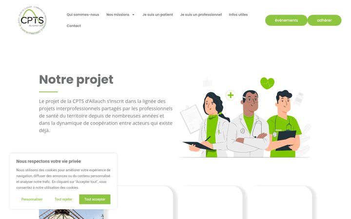 Screenshot van cpts-cantonvert.fr