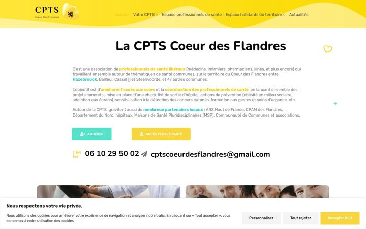 Screenshot van cpts-coeurdesflandres.fr
