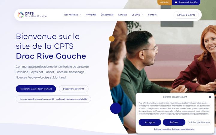 Screenshot van cpts-drac-rivegauche.fr