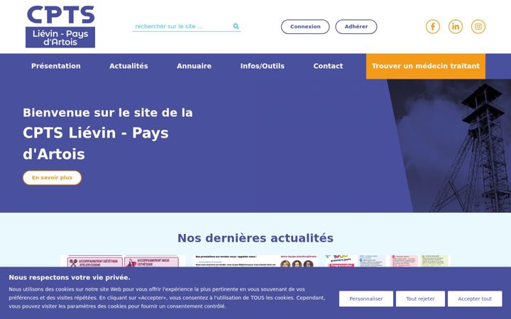 Posnetek zaslona cpts-lievin.fr