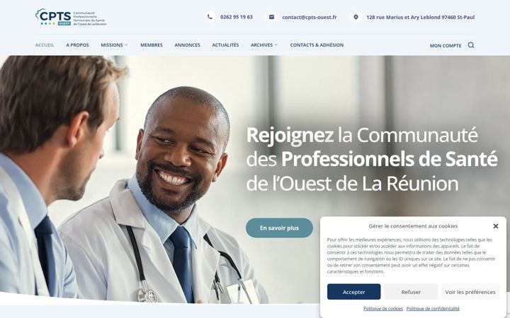 Posnetek zaslona cpts-ouest.fr