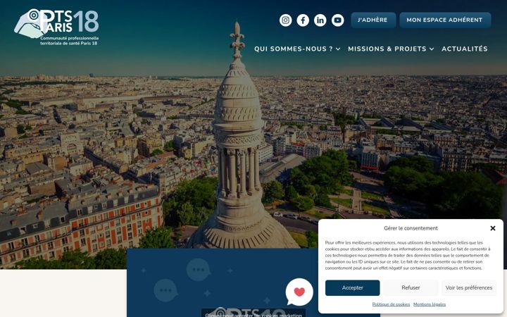 Screenshot of cpts-paris18.fr