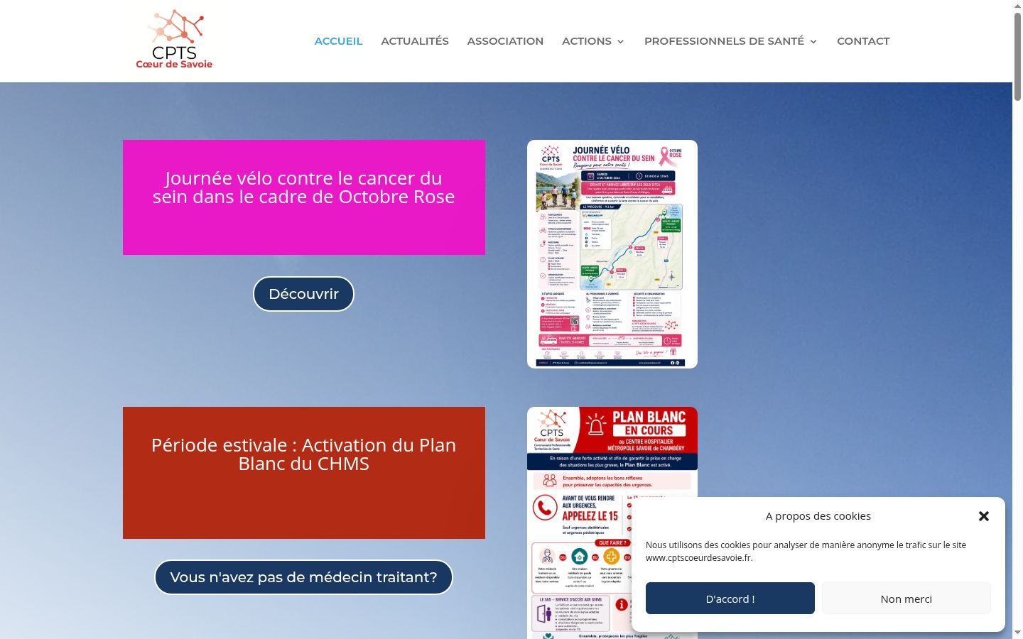 Screenshot des Einwilligungsbanners vor jeglicher Interaktion