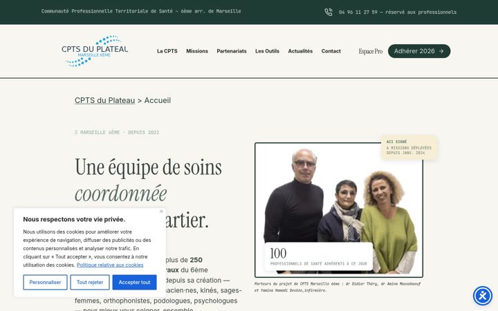 Captura de ecrã de cptsduplateau.org