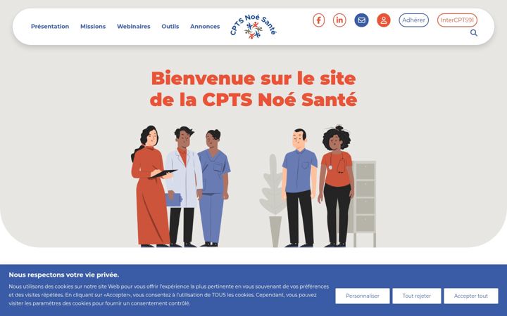 Screenshot του cptsnoesante.fr