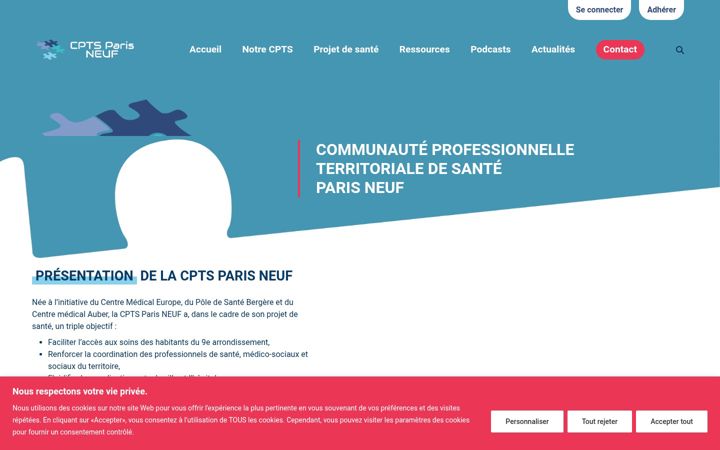 Screenshot of cptsparisneuf.org