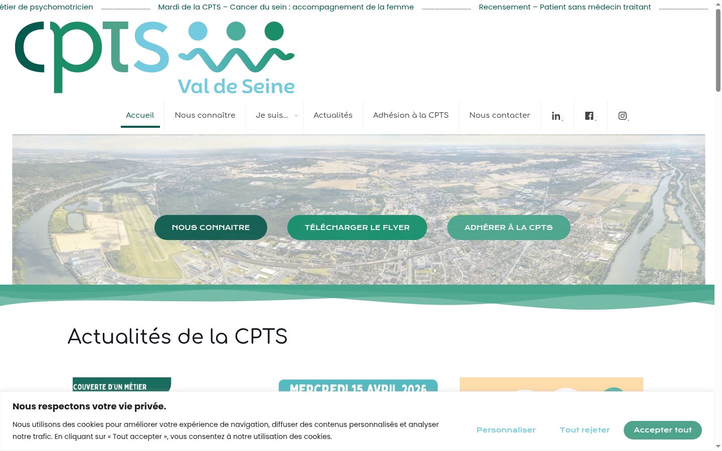 Screenshot tal-banner tal-kunsens muri qabel kwalunkwe interazzjoni