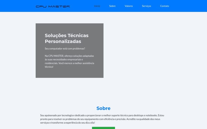 Screenshot of cpumaster.com.br