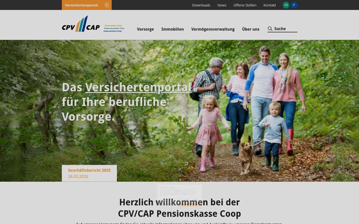 Skjermbilde av cpvcap.ch