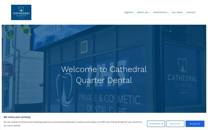 Screenshot of cqdental.co.uk