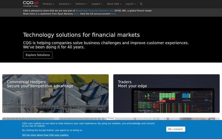 Screenshot of cqg.com