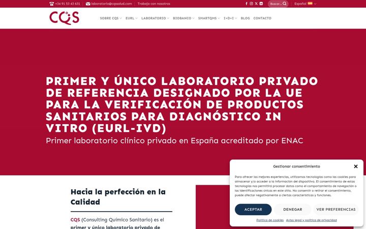 Screenshot of cqssalud.com