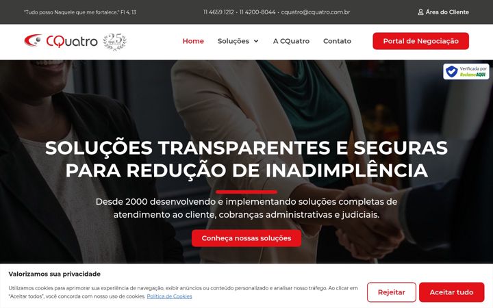Ekrano kopija cquatro.com.br