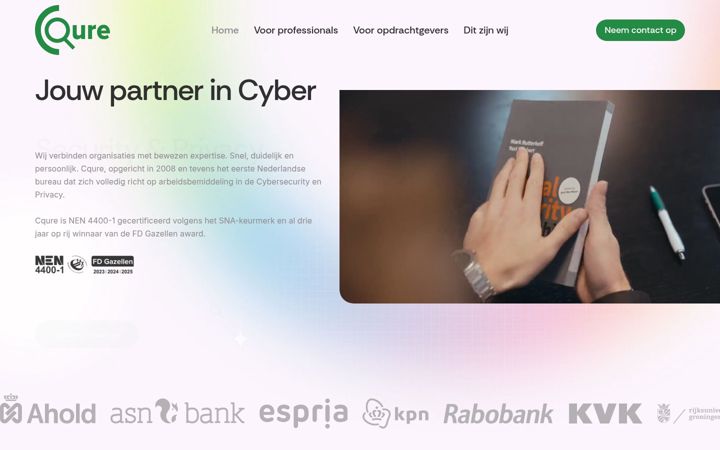 Screenshot of cqure.nl