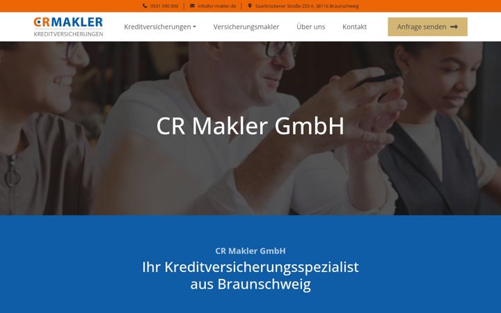 Skjámynd af cr-makler.de