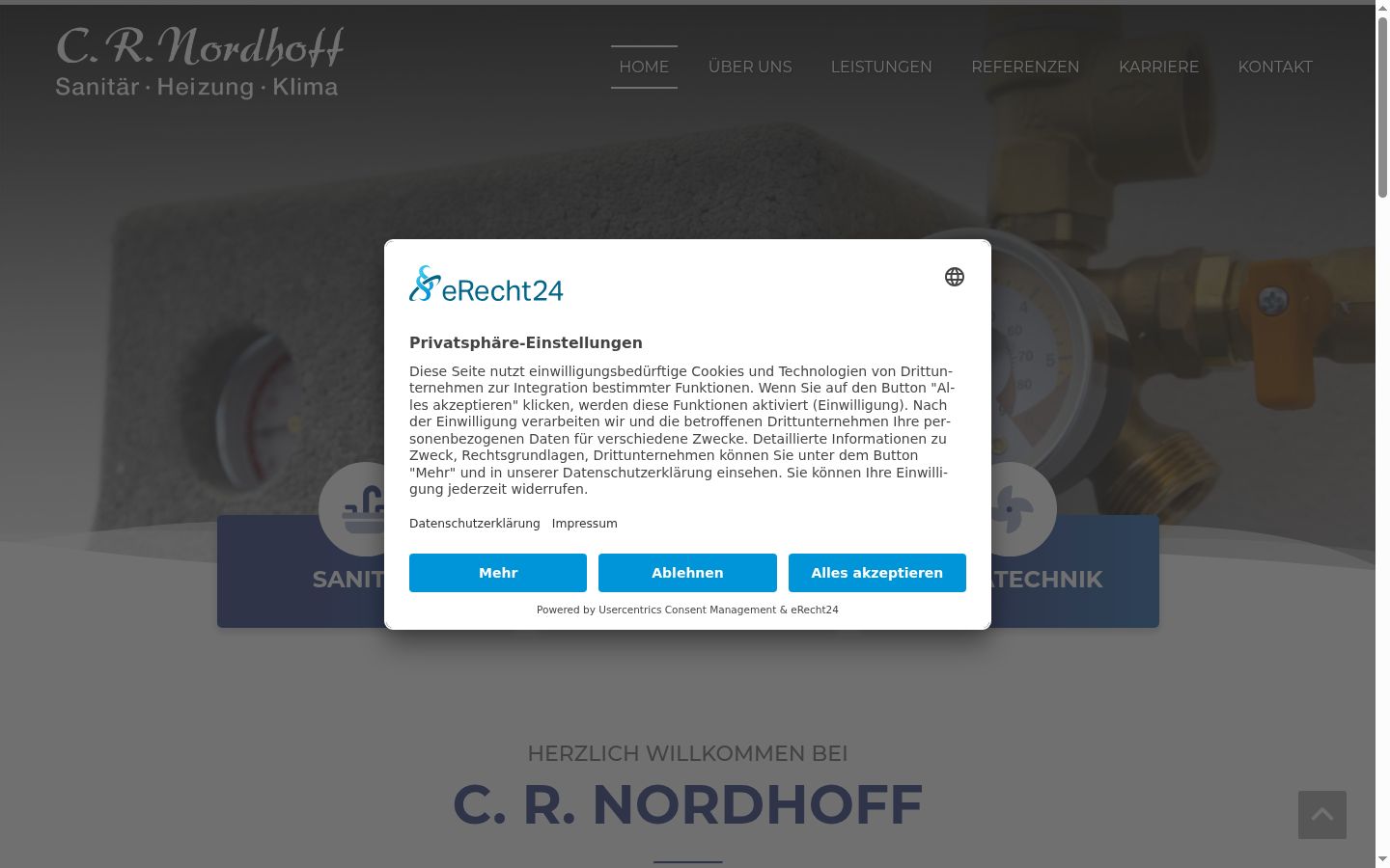 Screenshot tal-banner tal-kunsens muri qabel kwalunkwe interazzjoni