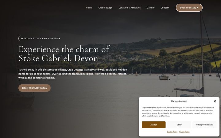 Screenshot of crabcottage.co.uk