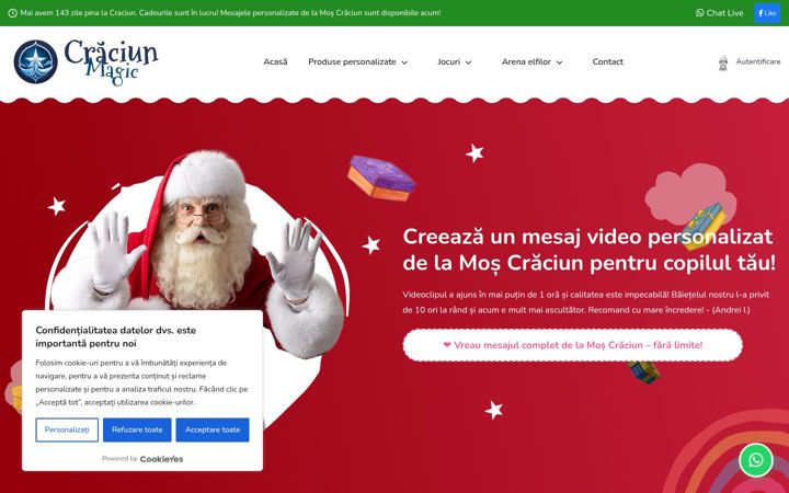 Screenshot of craciunmagic.ro