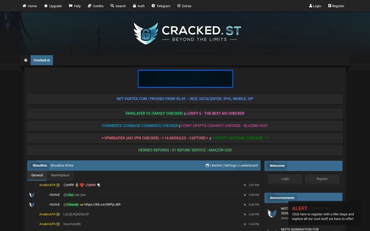 Screenshot of cracked.st