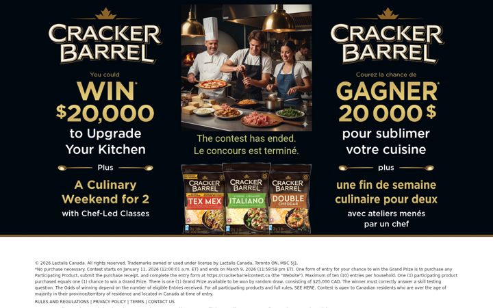 Screenshot of crackerbarrelcontest.ca