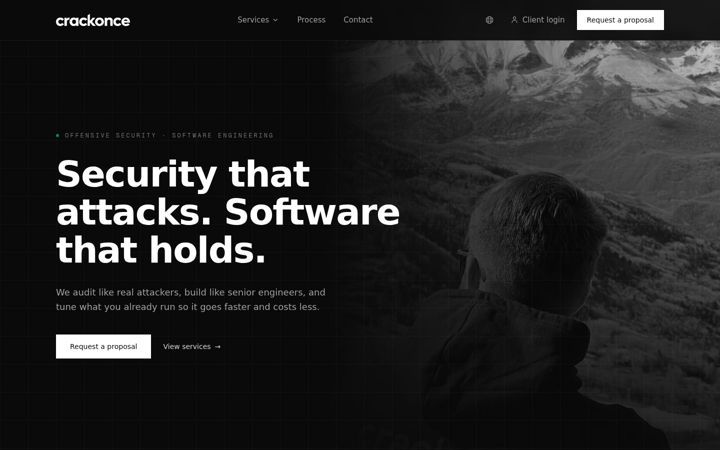 Screenshot of crackonce.com