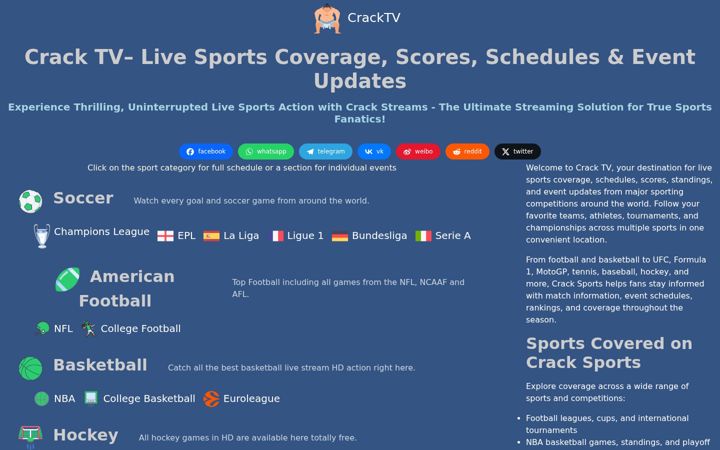 Screenshot του cracksports.me