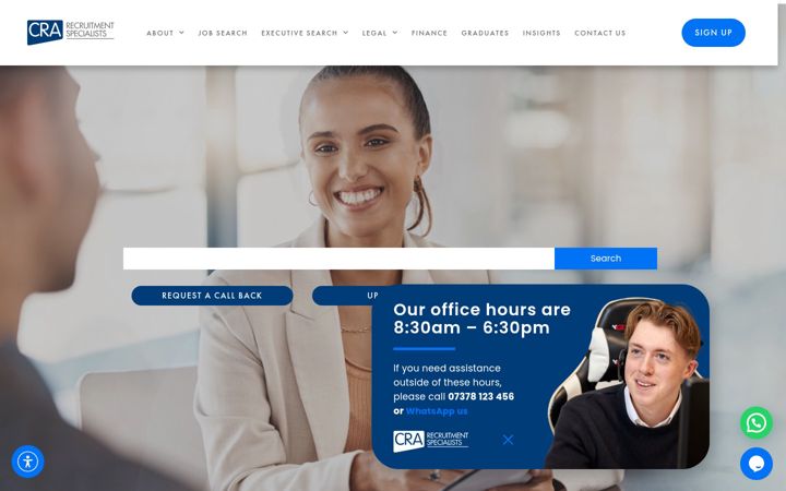 Skjermbilde av craconsultants.com