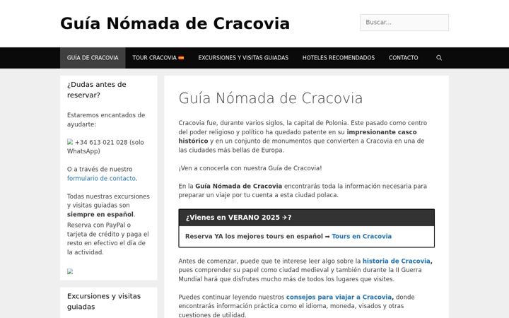 Screenshot of cracovia.es
