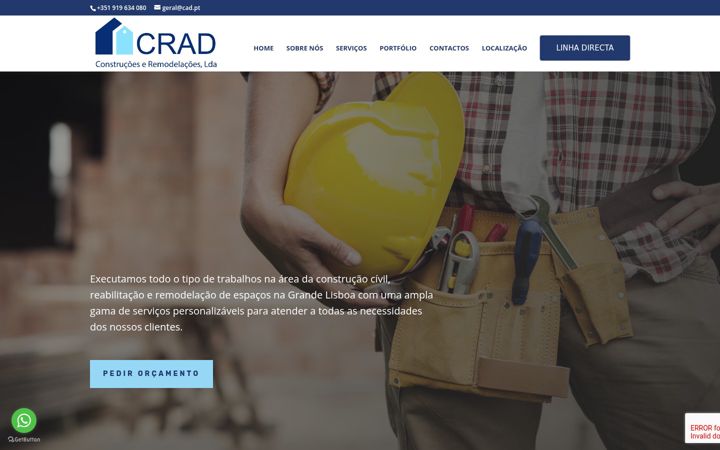 Screenshot van crad.pt