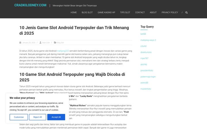 Screenshot of cradkilodney.com