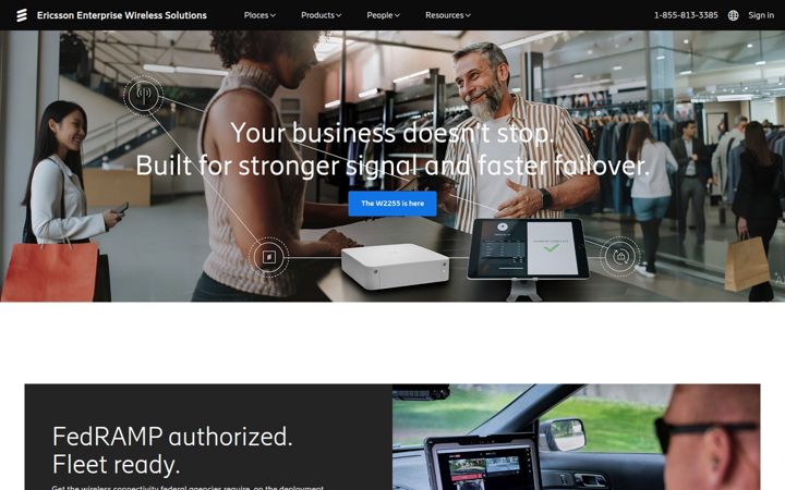 Screenshot of cradlepoint.com