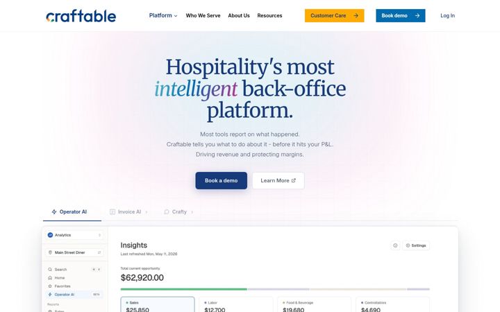 Screenshot of craftable.com