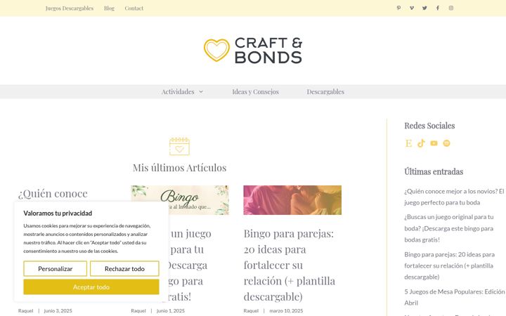 Screenshot of craftandbonds.com