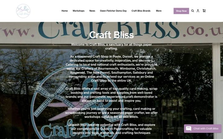 Screenshot stránky craftbliss.co.uk