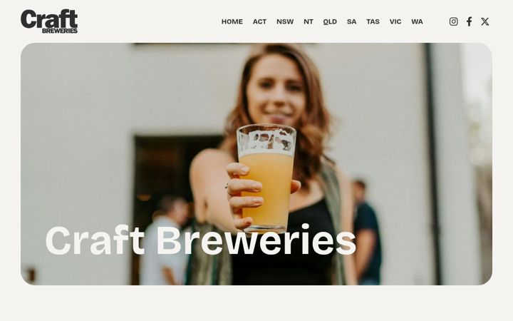Skärmbild av craftbreweries.com.au