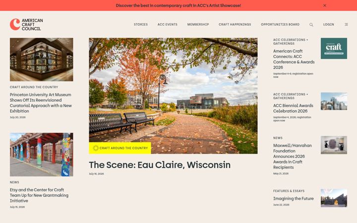 Screenshot of craftcouncil.org