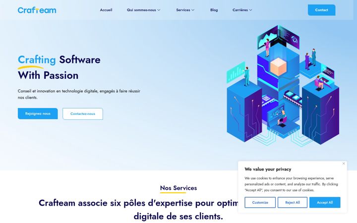 Screenshot of crafteam.io