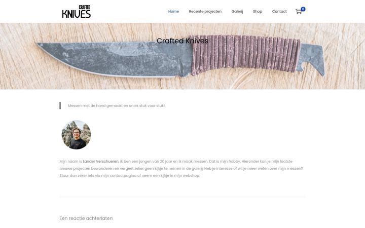 Screenshot of craftedknives.be