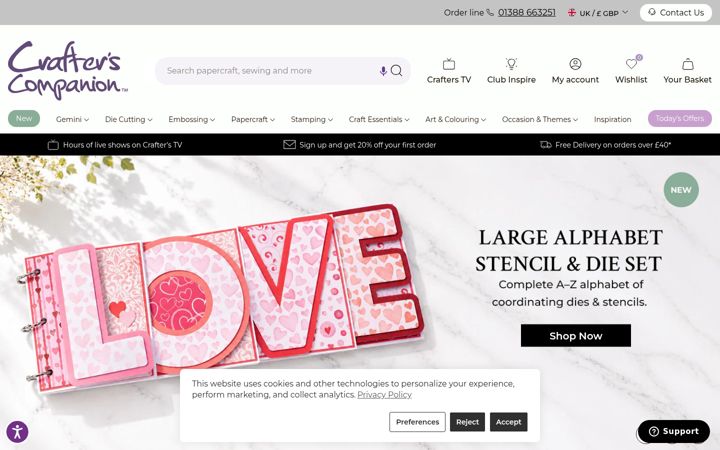 Screenshot of crafterscompanion.co.uk