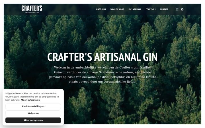 Screenshot of craftersgin.nl